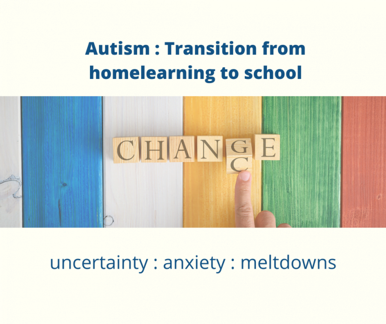 Autism : transitioning from home learning to school